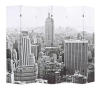 vidaXL Kamerscherm New York bij daglicht 228x170 cm zwart en wit245860 G