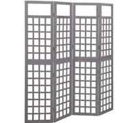 vidaXL Cloison de séparation treillis 4 panneaux en pin solide 161x180 cm