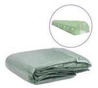 vidaXL Couverture de Remplacement de Serre Housse de Rechange de Serre Filet d'Ombrage Tissu pour Maison de Plantes (36 m²) 300x1200x200 cm Vert