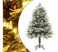 vidaXL Sapin de Noël avec LED et pommes de pin Vert 150 cm PVC et PE