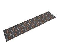 vidaXL Tapis de cuisine lavable impression de pattes 60x300 cm velours