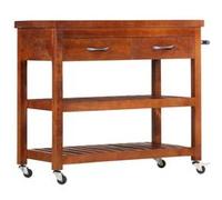 vidaXL Keukentrolley 100x48x89 cm massief acaciahout282753 Brun G