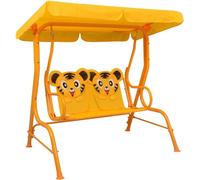 vidaXL Balancelle pour enfants – Jaune – 115x75x110 cm – Tissu
