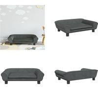 vidaXL Kindersofa Dunkelgrau 70x45x26 cm Samt - Kindersofa - Kindersofas - Minisofa - Spielzimmersofa