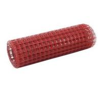 vidaXL Grillage Acier avec revêtement en PVC 25x0,5 m Rouge