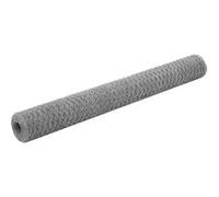 vidaXL Grillage hexagonal en acier galvanisé 25 x 1,2 m argenté