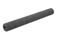 vidaXL Grillage Acier Revêtement PVC 25x1,2 m Hexagonal Gris Clôture de Jardin