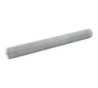 vidaXL Grillage acier 25x1,5 m Mailles carrées Argenté - Clôture de jardin