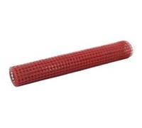 vidaXL Grillage Acier avec revêtement en PVC 25x1 m Rouge