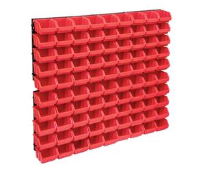 vidaXL Kit bacs de stockage et panneaux muraux 96 pcs