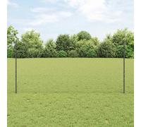 vidaXL Kit Clôture Jardin Métal Gris