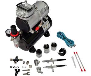 vidaXL Kit complet aérographe professionnel avec 2 pistolets
