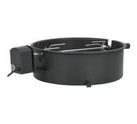 vidaXL Kit d'Anneau de Rôtissoire Barbecue Tournebroche Moteur Electrique Fourchette Rouleau Cuisson Jardin Patio Terrasse Extérieur Noir Noir G