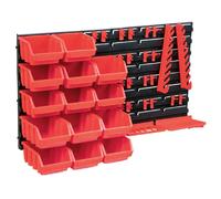 vidaXL Kit de bacs de stockage et panneaux muraux