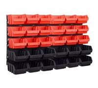 vidaXL Kit de stockage - Rouge et noir