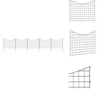 vidaXL Kit de clôture de jardin concave 77,5x64 cm vert - panneaux de clôture