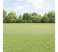 vidaXL Kit de clôture de jardin Lot de 2 Acier galvanisé 10 x 0,5 m 3336313 Vert