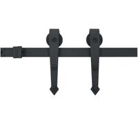 vidaXL Kit de ferrures de portes coulissantes SKIEN 200 cm acier noir