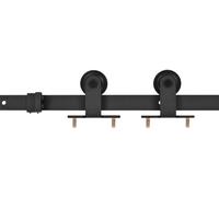 vidaXL Kit de ferrures de portes coulissantes SKIEN 200 cm acier noir