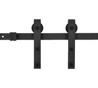 vidaXL Kit de ferrures de portes coulissantes SKIEN 200 cm acier noir