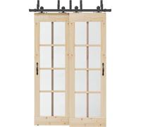 vidaXL Kit de ferrures pour portes coulissantes 152,5 cm Acier noir