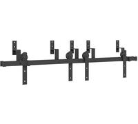 vidaXL Kit de ferrures pour portes coulissantes 152,5 cm Acier noir