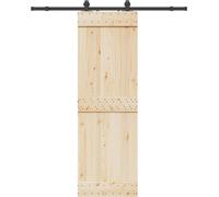 vidaXL Kit de ferrures pour portes coulissantes 183 cm acier noir