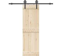 vidaXL Kit de ferrures pour portes coulissantes 183 cm acier noir