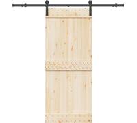 vidaXL Kit de ferrures pour portes coulissantes 183 cm acier noir