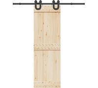 vidaXL Kit de ferrures pour portes coulissantes 183 cm acier noir