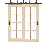 vidaXL Kit de ferrures pour portes coulissantes 200 cm acier noir
