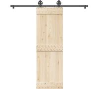 vidaXL Kit de ferrures pour portes coulissantes 200 cm acier noir