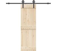 vidaXL Kit de ferrures pour portes coulissantes 200 cm acier noir