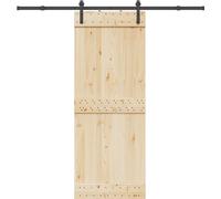 vidaXL Kit de ferrures pour portes coulissantes 213,5 cm Acier noir