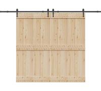 vidaXL Kit de ferrures pour portes coulissantes 305 cm acier noir