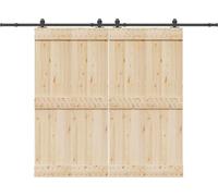 vidaXL Kit de ferrures pour portes coulissantes 305 cm acier noir