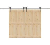 vidaXL Kit de ferrures pour portes coulissantes 366 cm acier noir
