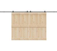 vidaXL Kit de ferrures pour portes coulissantes 427 cm acier noir