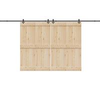 vidaXL Kit de ferrures pour portes coulissantes 427 cm acier noir