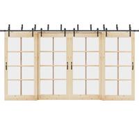 vidaXL Kit de ferrures pour portes coulissantes 427 cm acier noir