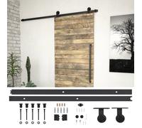 vidaXL Kit de ferrures pour portes coulissantes SKIEN 200 cm acier noir