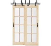 vidaXL Kit de ferrures pour portes coulissantes 152,5 cm Acier noir