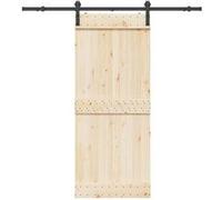 vidaXL Kit de quincaillerie de porte coulissante 183 cm Acier Noir 4009748 Noir