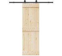 vidaXL Kit de ferrures pour portes coulissantes 183 cm acier noir