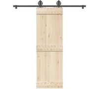vidaXL Kit de quincaillerie de porte coulissante 183 cm Acier Noir, quincaillerie de porte coulissante, galet de porte 4009728 Noir