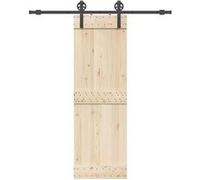 vidaXL Kit de quincaillerie de porte coulissante 183 cm Acier Noir, quincaillerie de porte coulissante, galet de porte 4009724 Noir