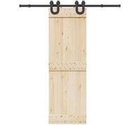 vidaXL Kit de ferrures pour portes coulissantes 183 cm acier noir