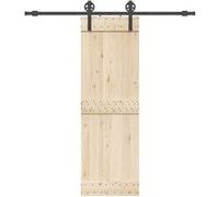 vidaXL Kit de quincaillerie de porte coulissante 200 cm Acier Noir, quincaillerie de porte coulissante, galet de porte 4009725 Noir