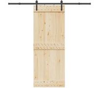 vidaXL Kit de ferrures pour portes coulissantes 213,5 cm Acier noir
