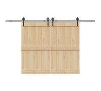 vidaXL Kit de ferrures pour portes coulissantes 366 cm acier noir